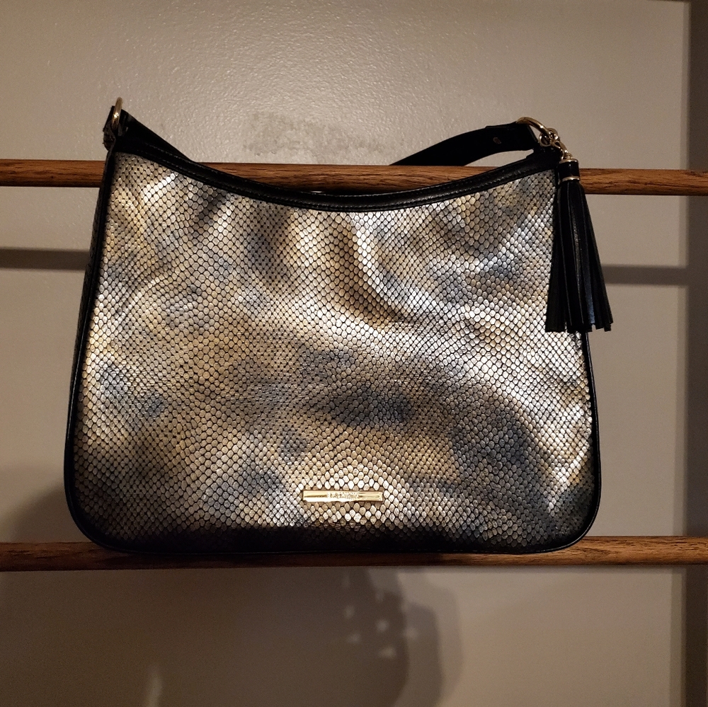 Noelle Graphite Limeric Brahmin Bag